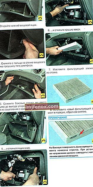 instruksjoner om hvordan du bytter ut kupéfilteret Aveo T300 nytt